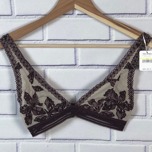 Free People Alia Bralette Bordeaux Wine - Picture 4 of 6